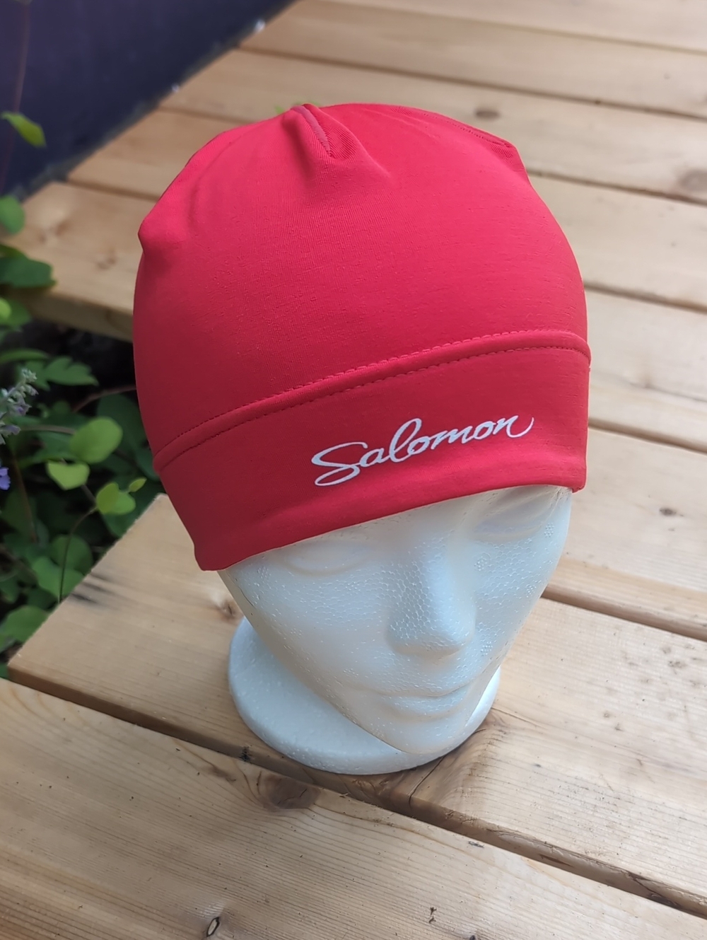 Salomon Bright Redish Pink Stretch Running Beanie